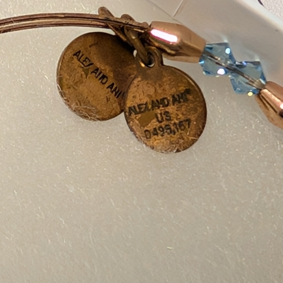 Alex and Ani Blue and Gold Dainty Bracelet (EUC) - Picture 5 of 5